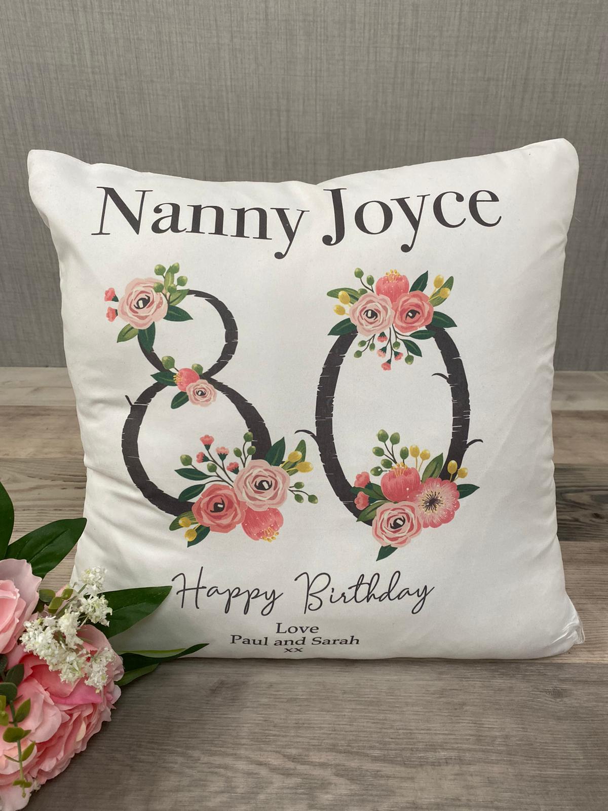 Personalised Birthday Nanny Cushion - Image 4