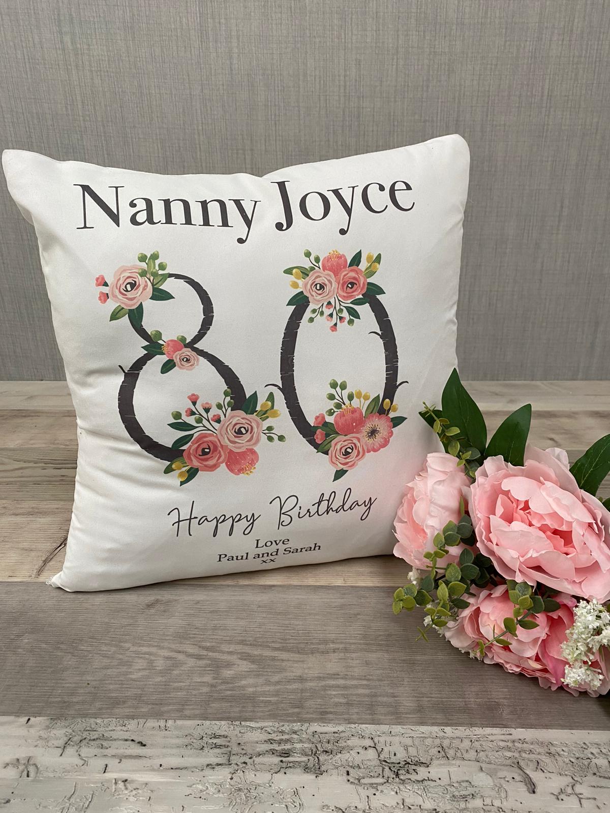 Personalised Birthday Nanny Cushion - Image 5