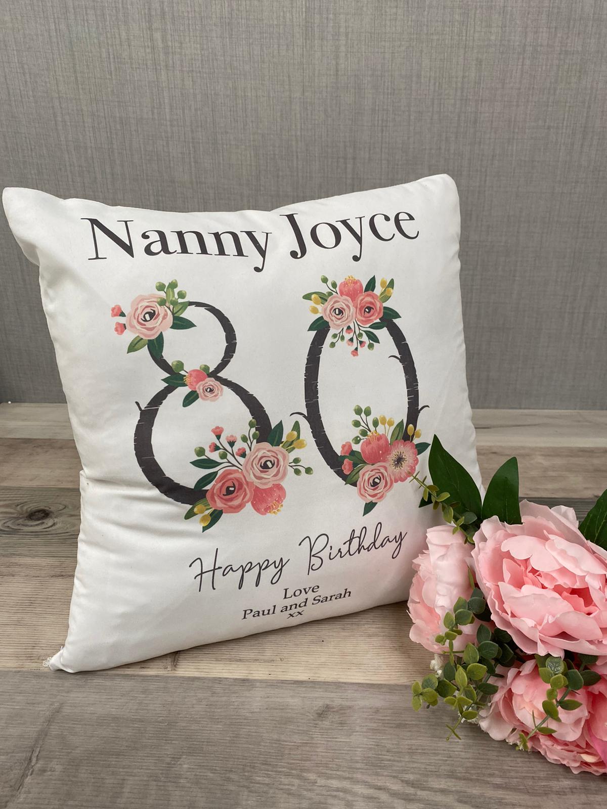 Personalised Birthday Nanny Cushion - Image 2