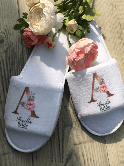 Jessica printed floral wedding slippers - Image 2