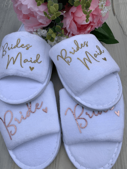 Melissa range personalised wedding slippers - Image 2