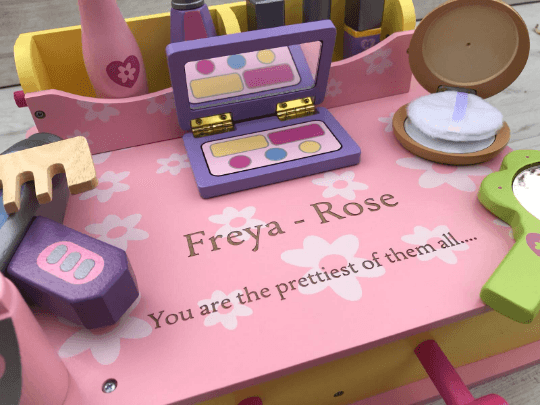 Make Up Wooden Beauty Case Personalised - Image 2