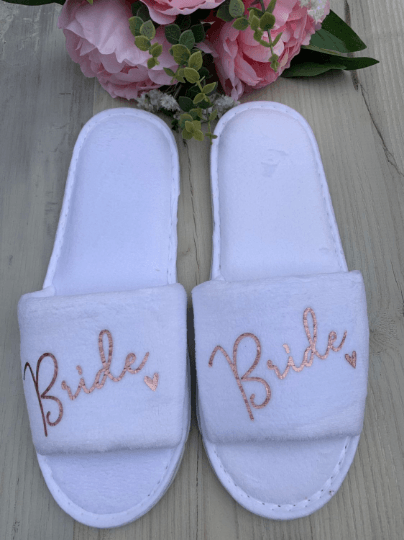 Melissa range personalised wedding slippers - Image 4