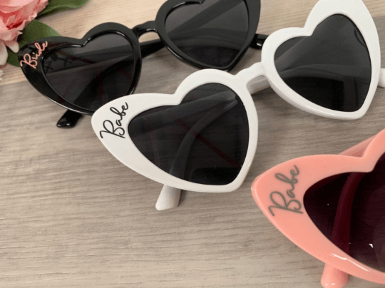 Heart Shaped Sunglasses - Bride & Babe - Hen weekend - Image 3