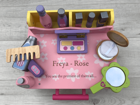 Make Up Wooden Beauty Case Personalised - Image 3