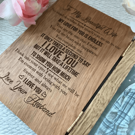 Personalised To My Beautiful Wife Hinged Photo Frame - Image 5
