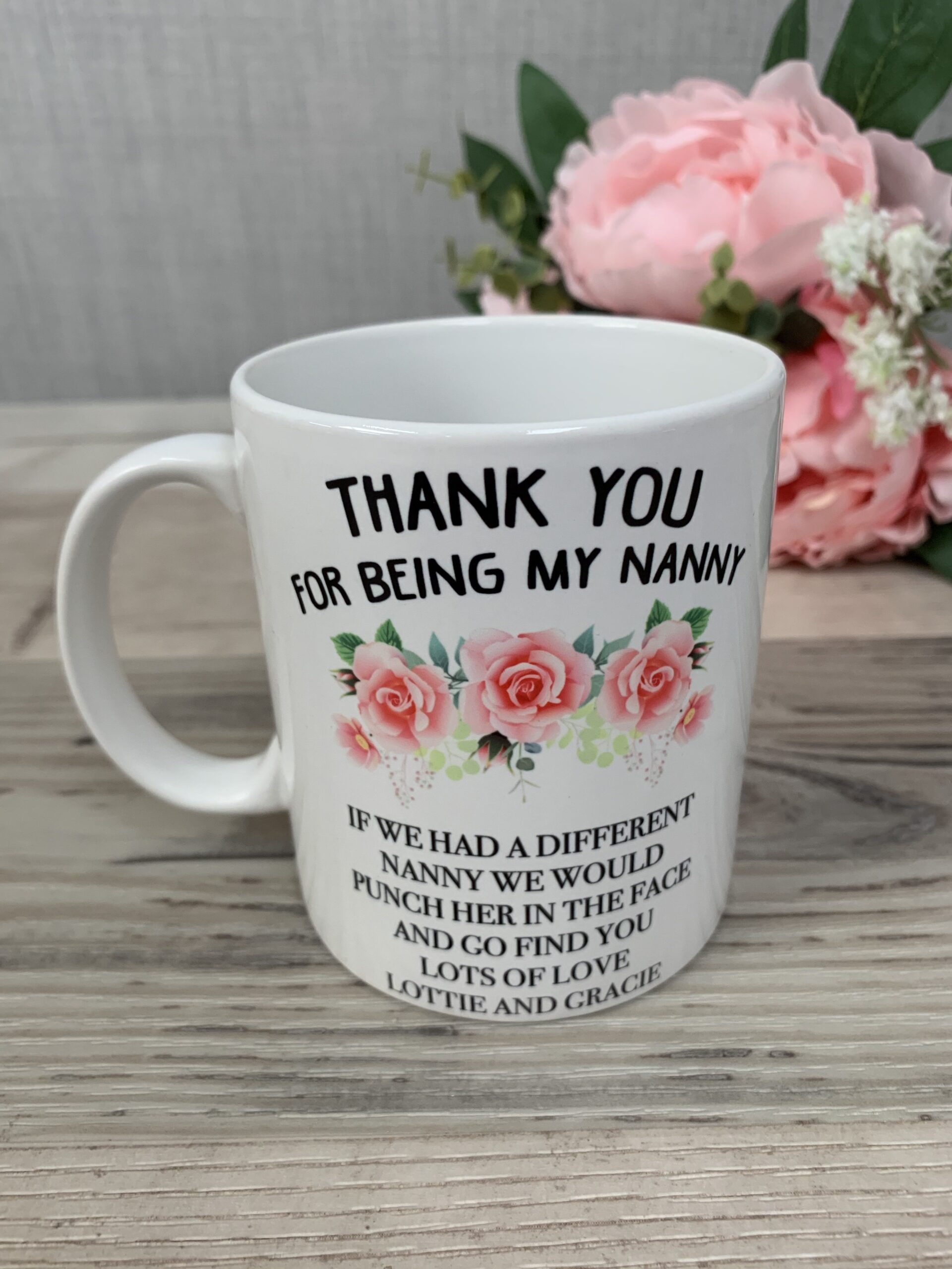 Personalised Nanny Floral Mug - Image 2