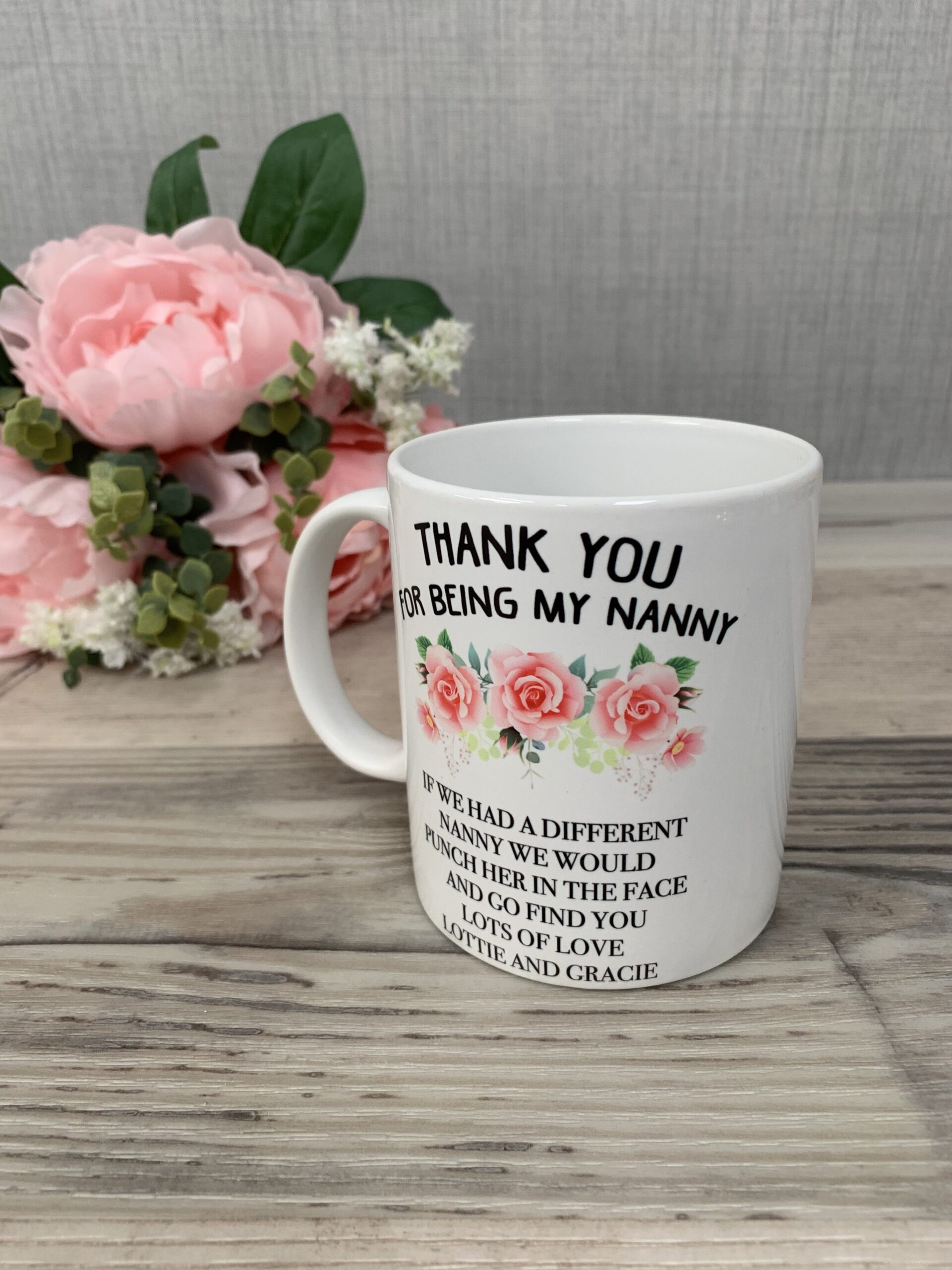 Personalised Nanny Floral Mug - Image 3