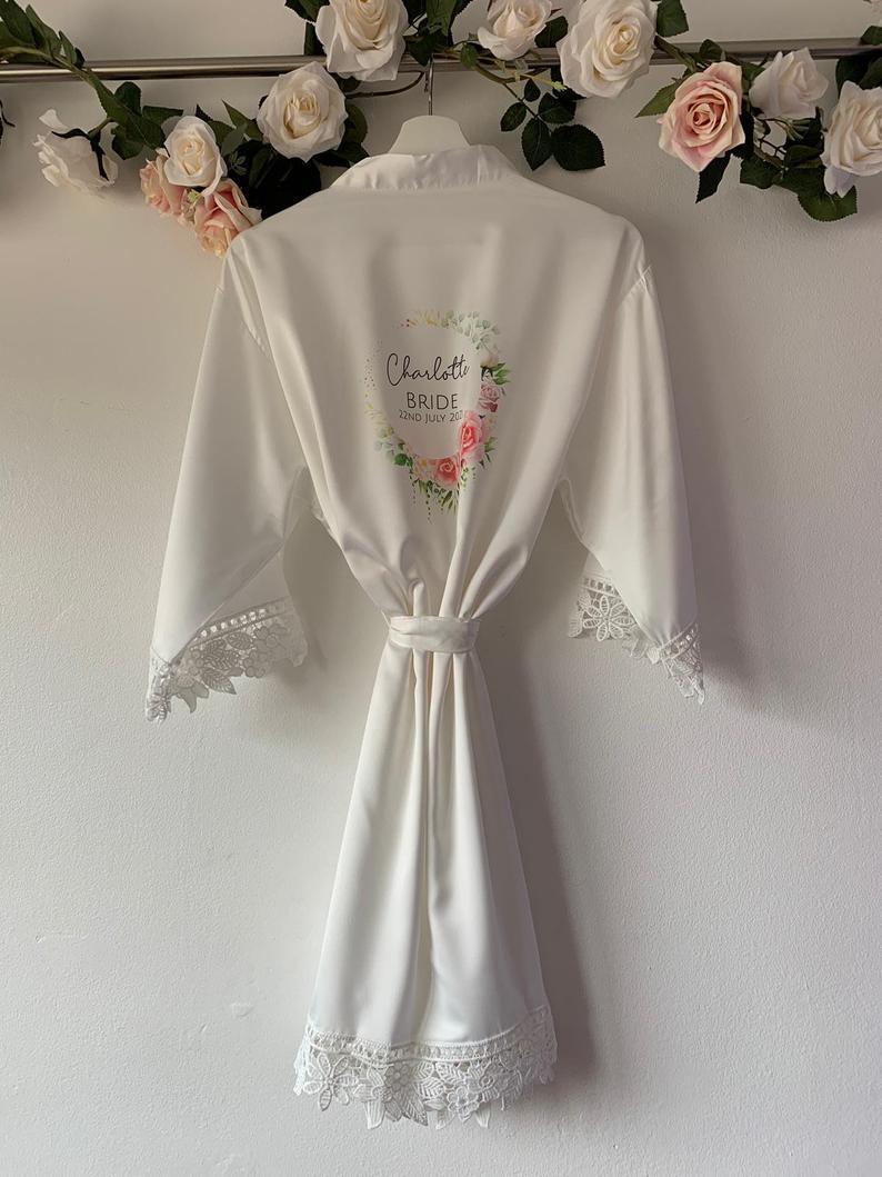 Purity range personalised wedding robe - Image 4