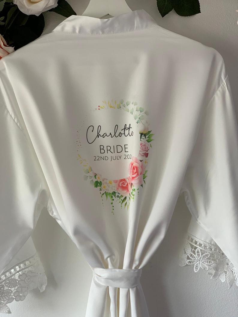 Purity range personalised wedding robe - Image 3