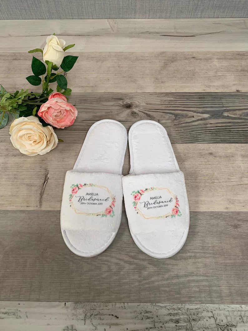 Diana Range Personalised Wedding Slippers - Image 4