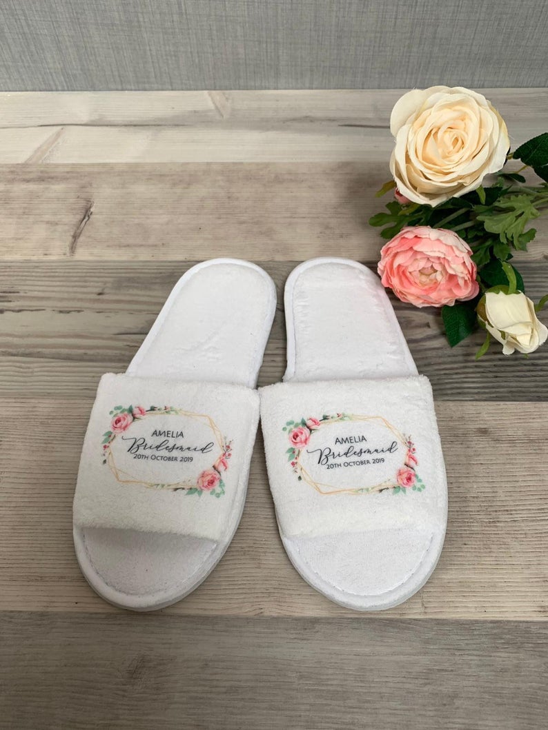 Diana Range Personalised Wedding Slippers - Image 3