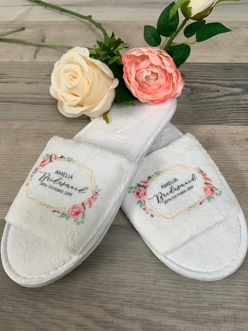 Diana Range Personalised Wedding Slippers - Image 2