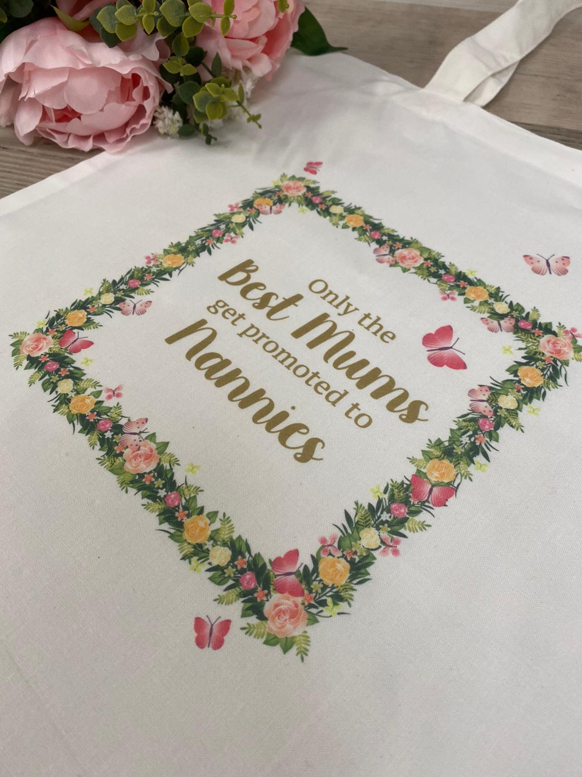 Promoted To Nannie Personalised Tote Bag - Image 5