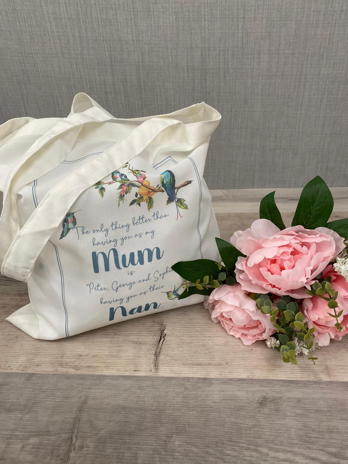 Personalised Humming Bird Tote Bag - Image 2