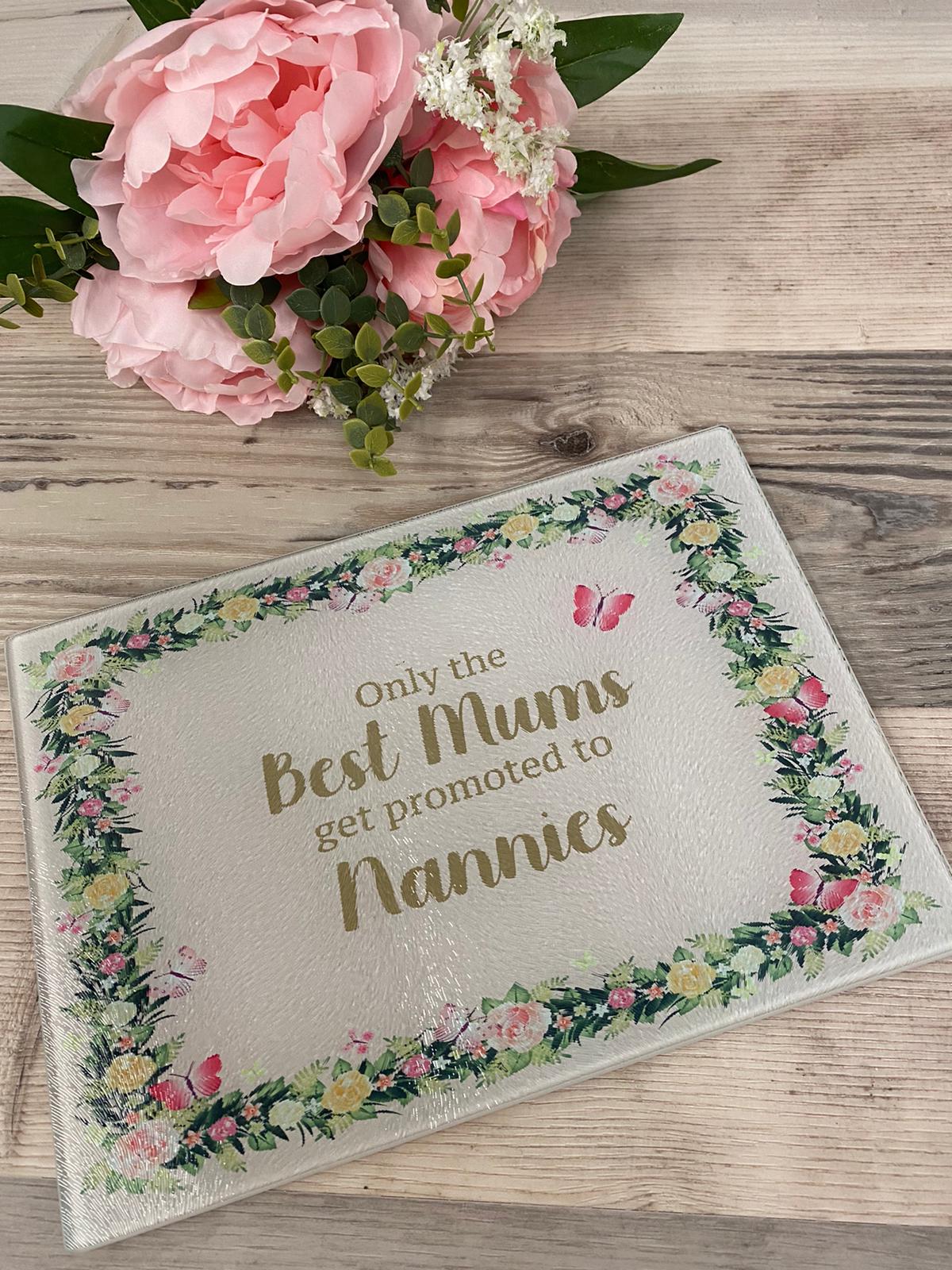 Promoted To Nannie Glass Chopping Board - Image 4