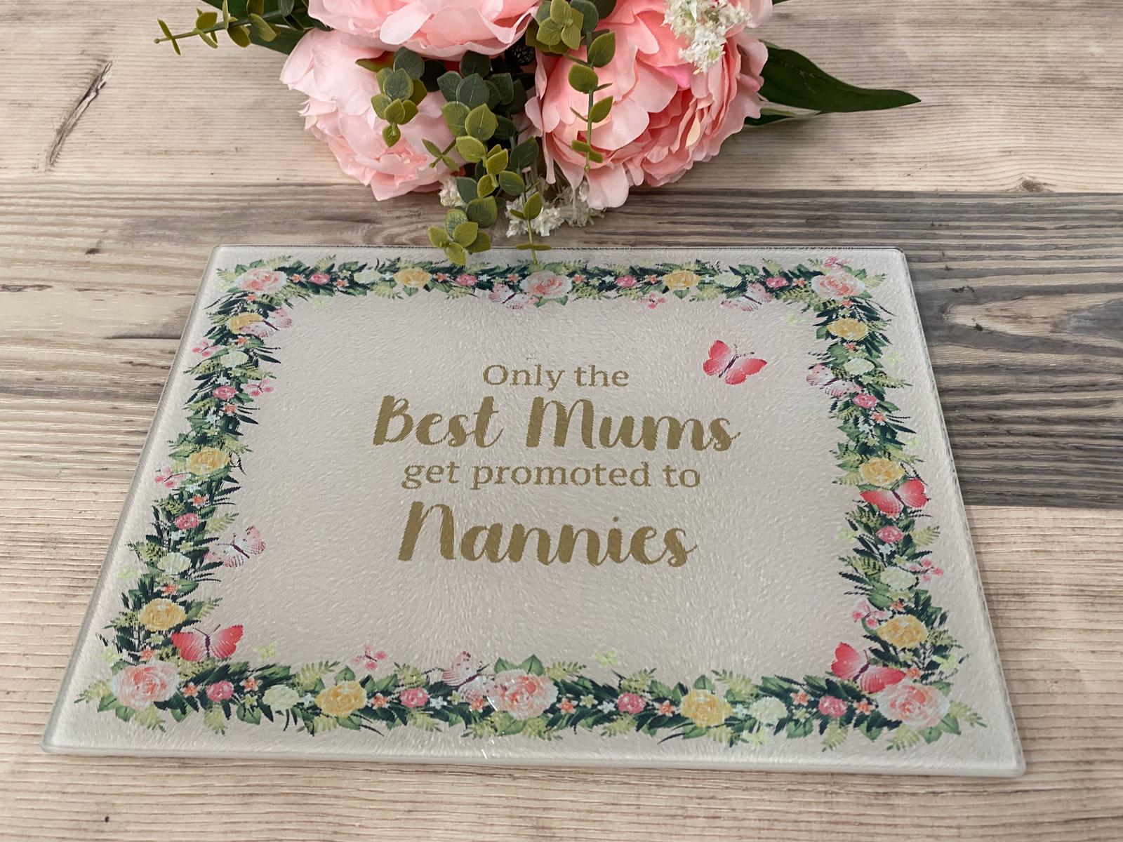 Promoted To Nannie Glass Chopping Board - Image 7