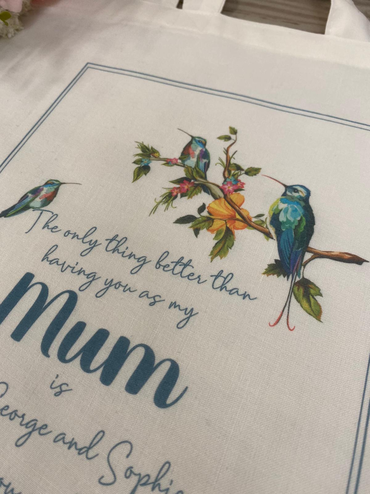 Personalised Humming Bird Tote Bag - Image 4