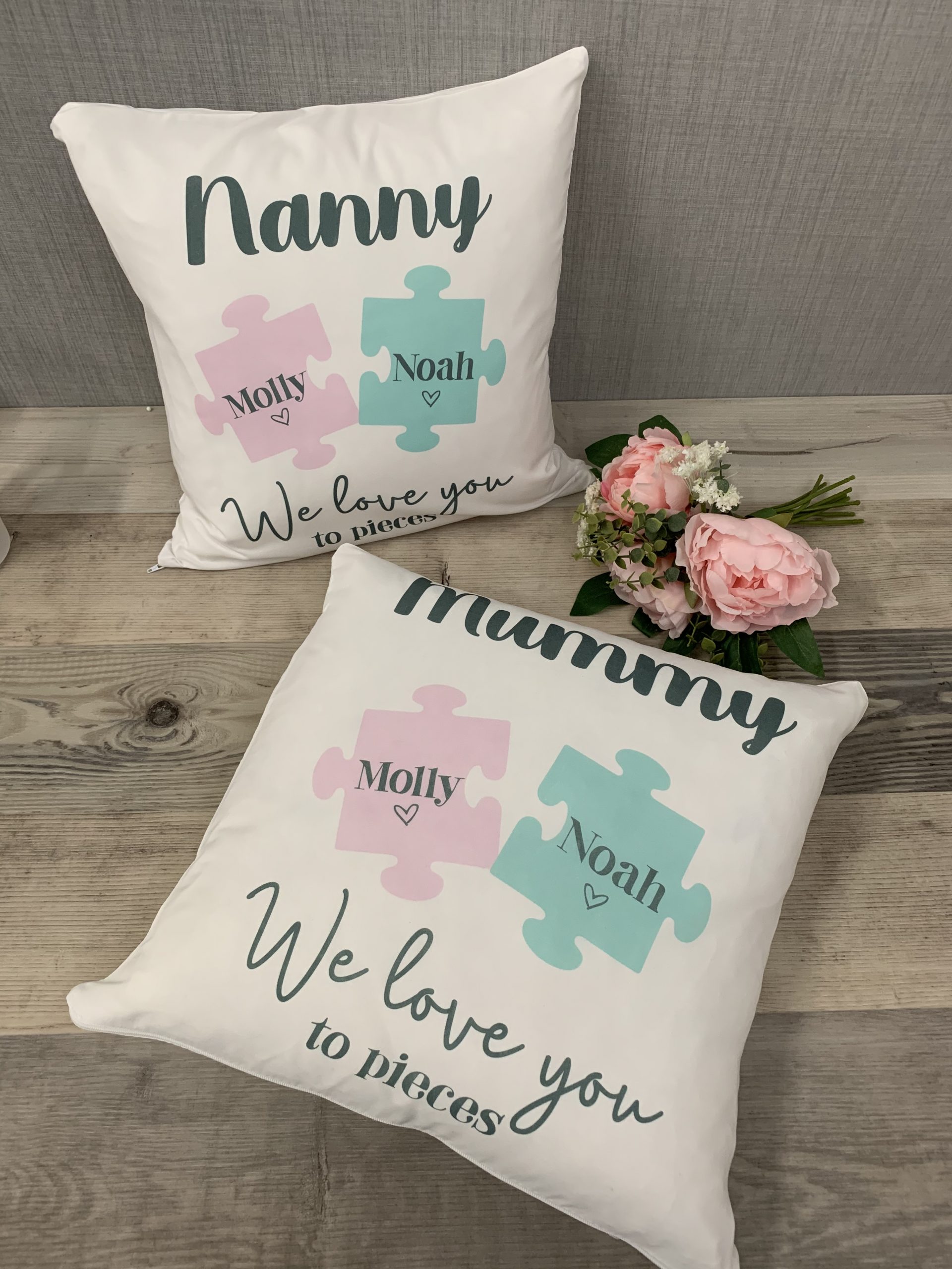Personalised we love you to pieces cushion - Image 2