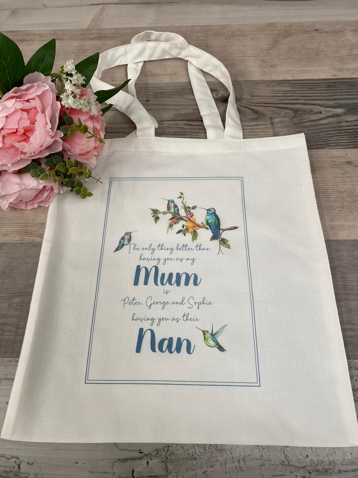 Personalised Humming Bird Tote Bag - Image 6