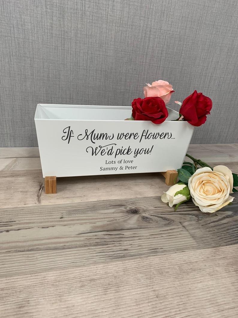 Personalised Mother’s Day Gift, Metal Plant pot - Image 3