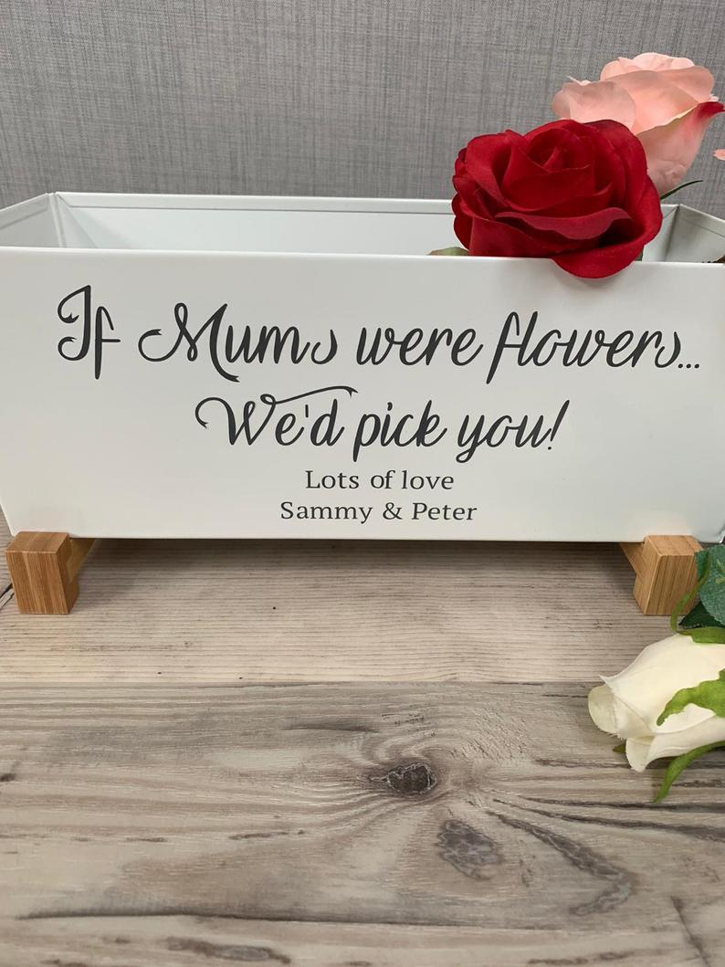 Personalised Mother’s Day Gift, Metal Plant pot - Image 2
