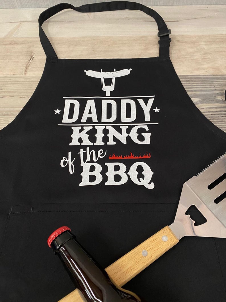 Personalised Black BBQ Apron - Image 2