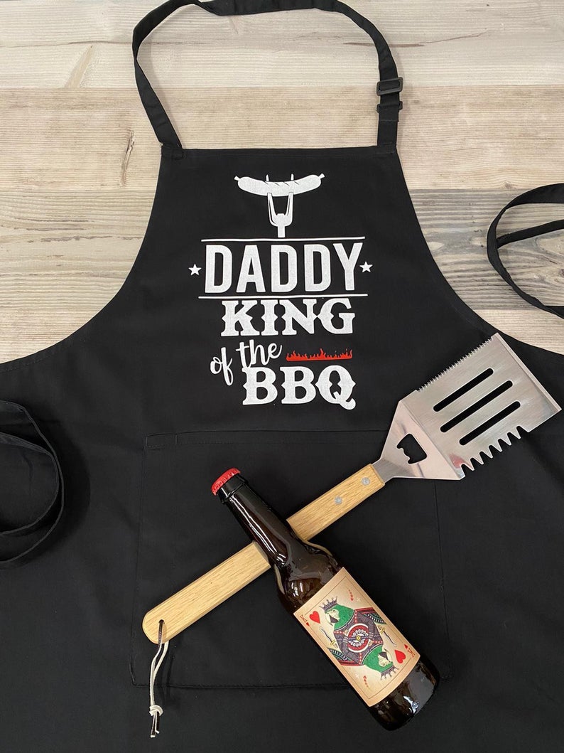 Personalised Black BBQ Apron - Image 4