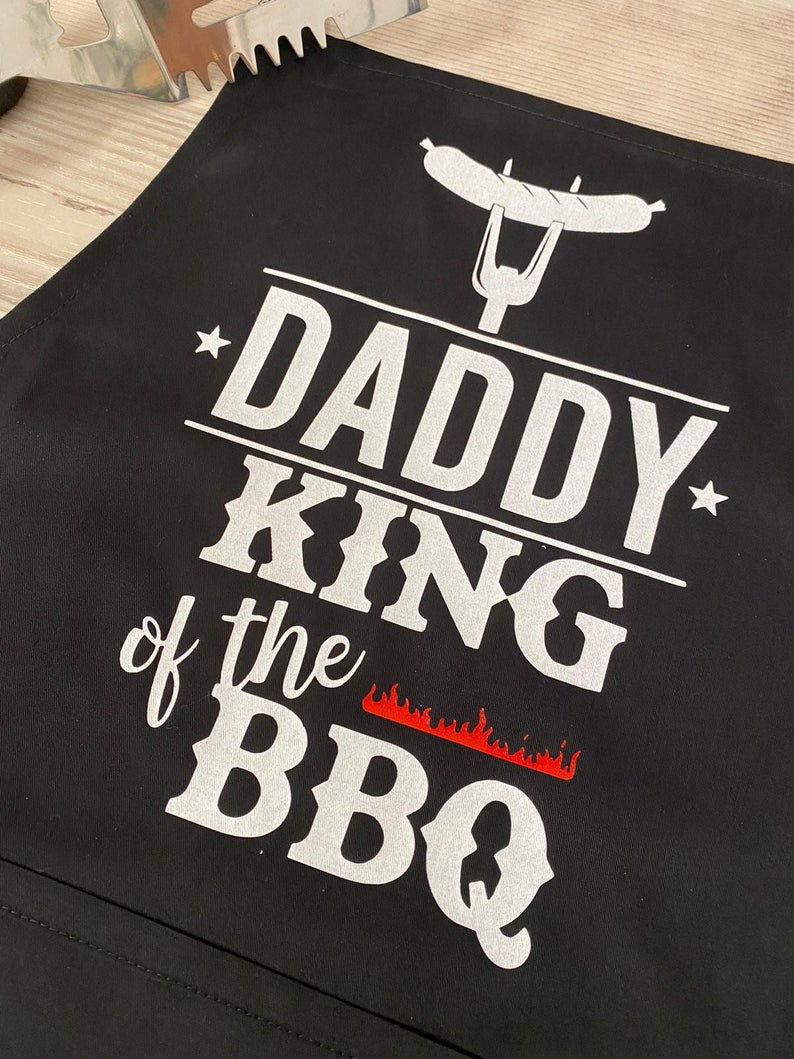 Personalised Black BBQ Apron - Image 3