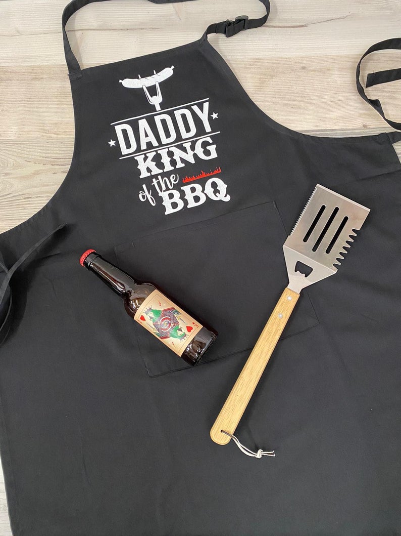 Personalised Black BBQ Apron - Image 5