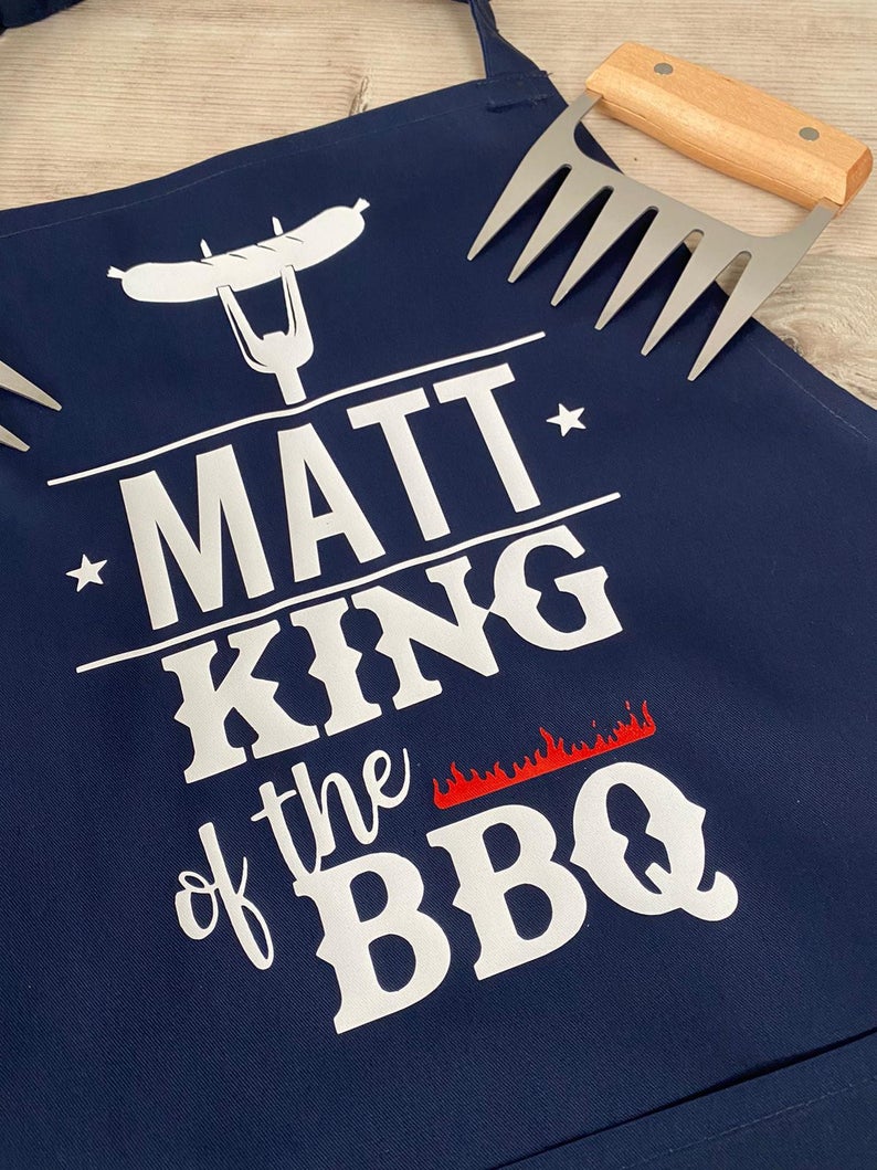 Personalised BBQ Apron - King of the BBQ - Image 4