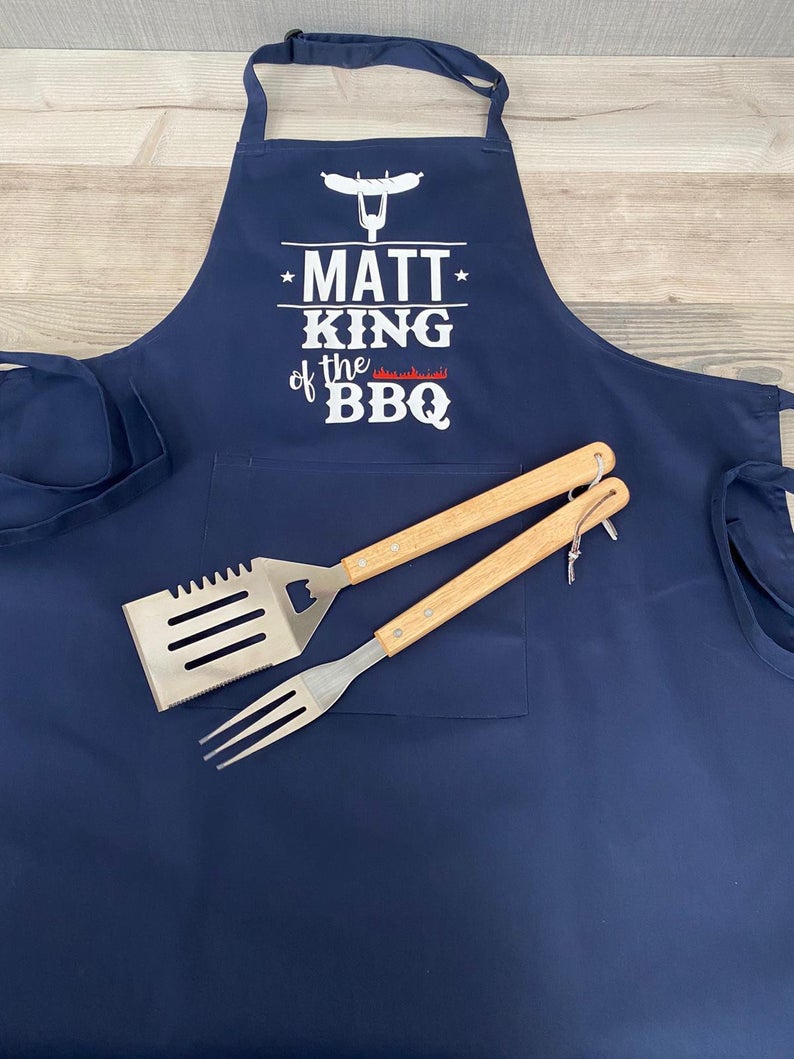 Personalised BBQ Apron - King of the BBQ - Image 2