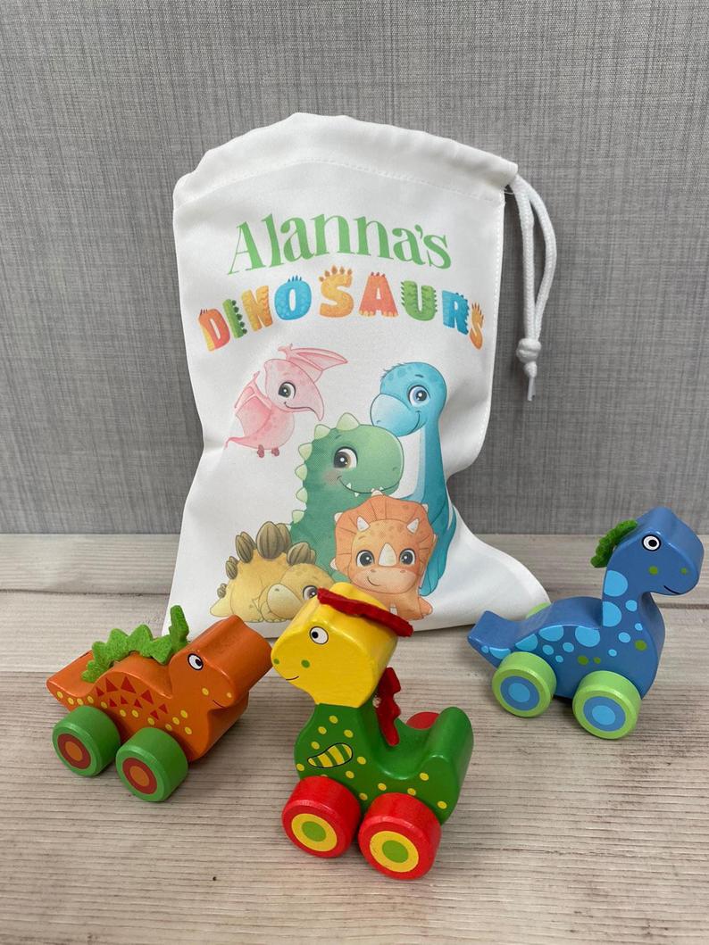 Dinosaur Personalised Printed Storage Bag - Image 2