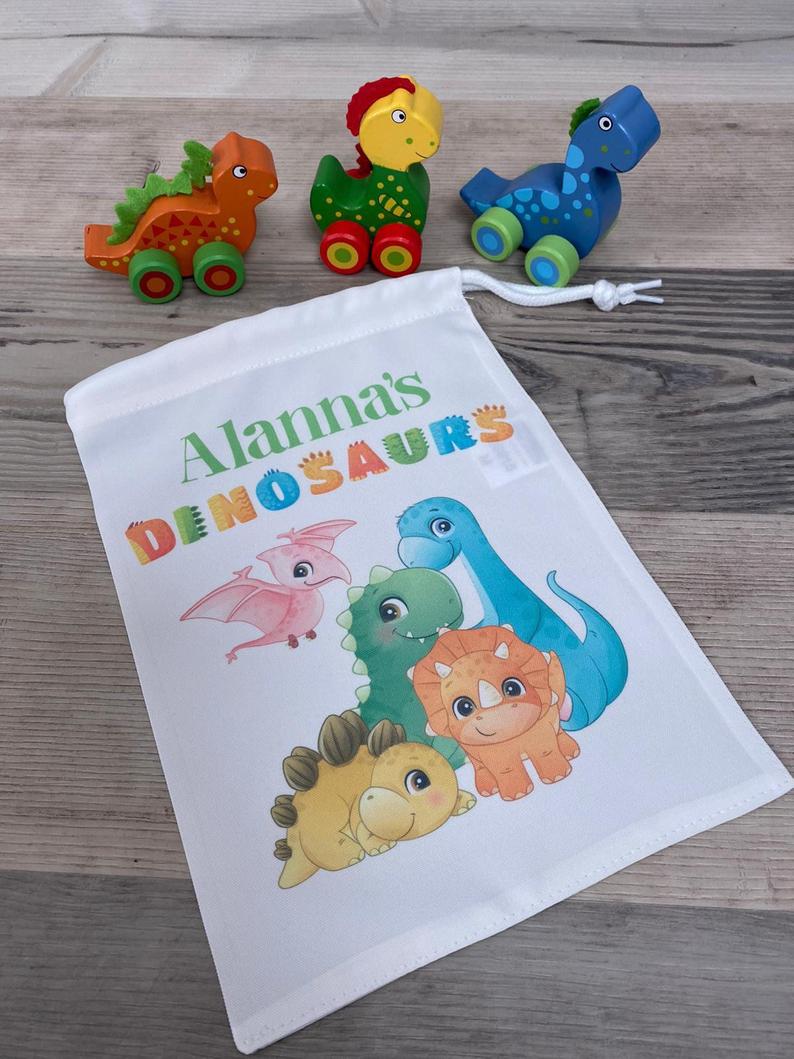 Dinosaur Personalised Printed Storage Bag - Image 4