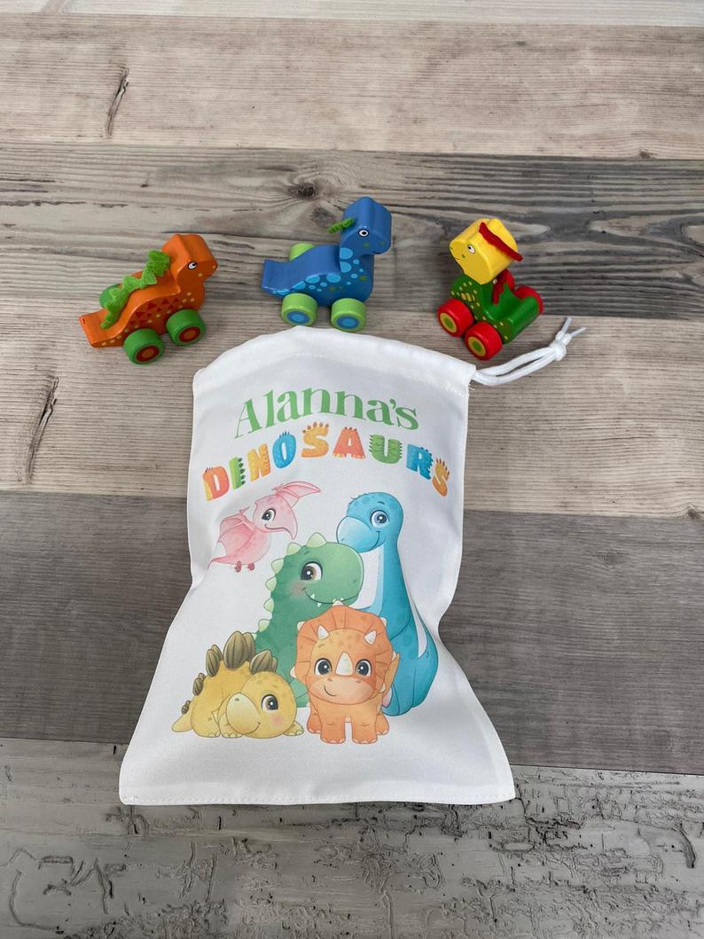 Dinosaur Personalised Printed Storage Bag - Image 5