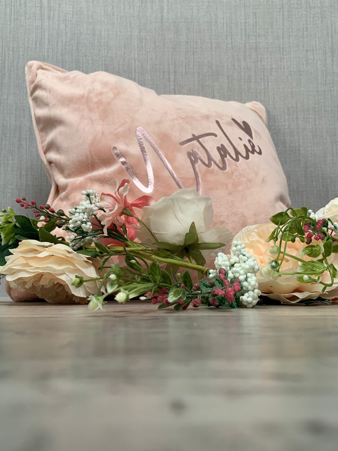Personalised Velour Cushion with Name - Image 4