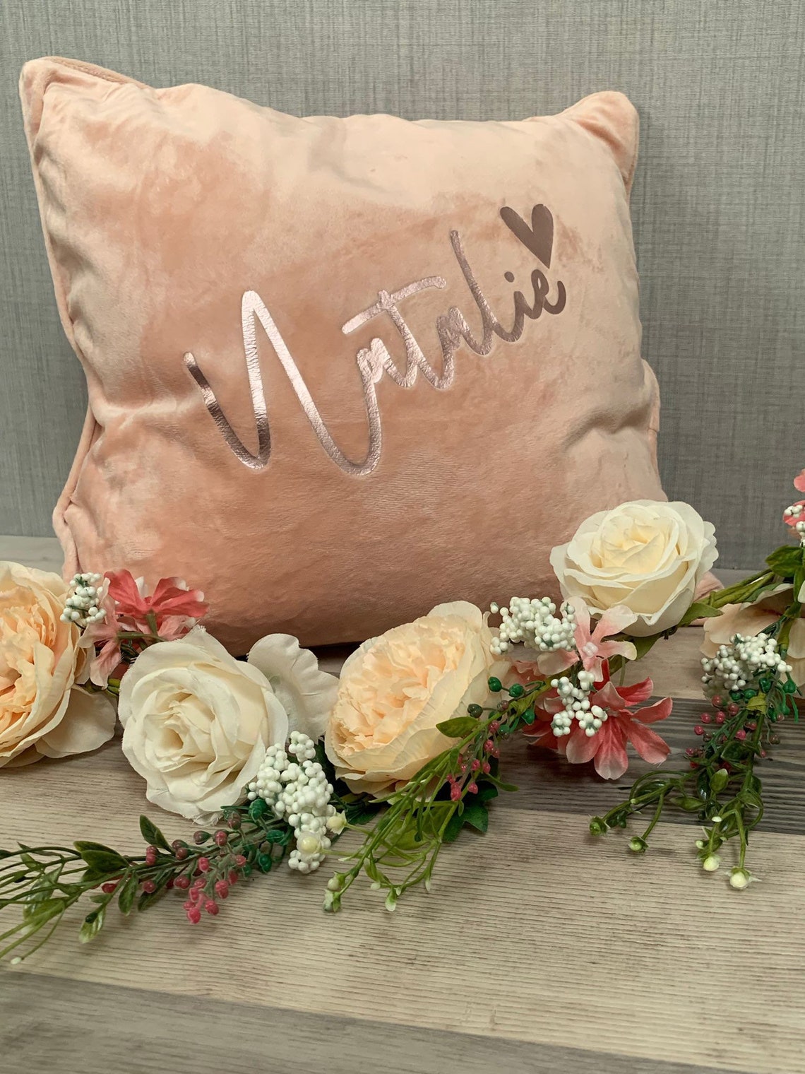 Personalised Velour Cushion with Name - Image 3
