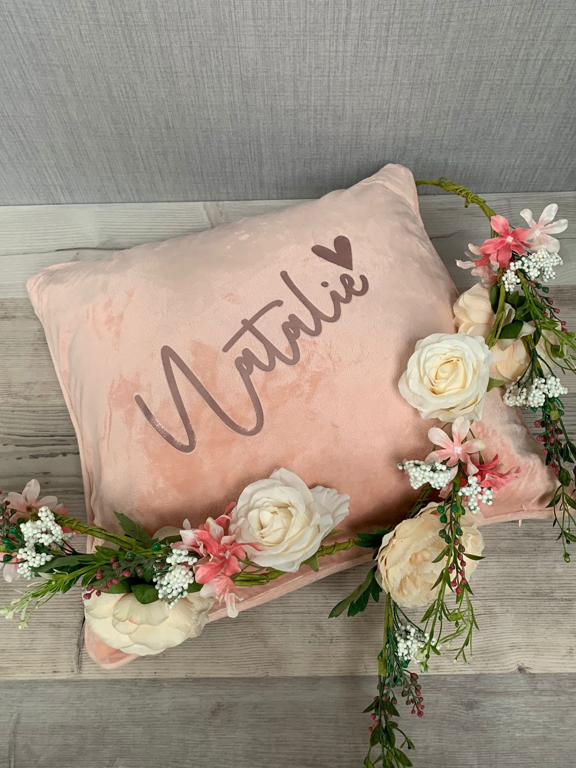 Personalised Velour Cushion with Name - Image 2