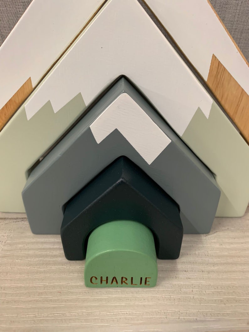 Personalised Mountain Nesting Toy - Image 3