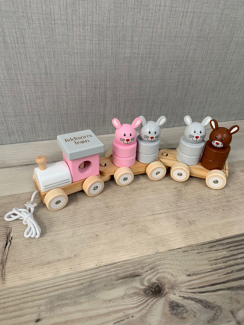 Personalised Wooden Easter Train and Friends - Image 5