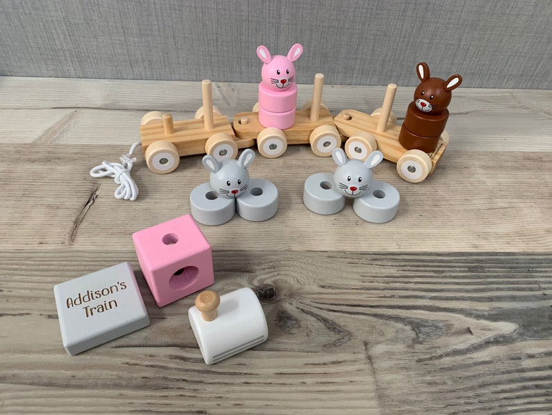 Personalised Wooden Easter Train and Friends - Image 4