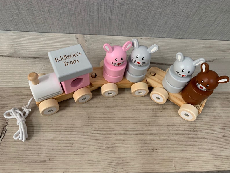 Personalised Wooden Easter Train and Friends - Image 2