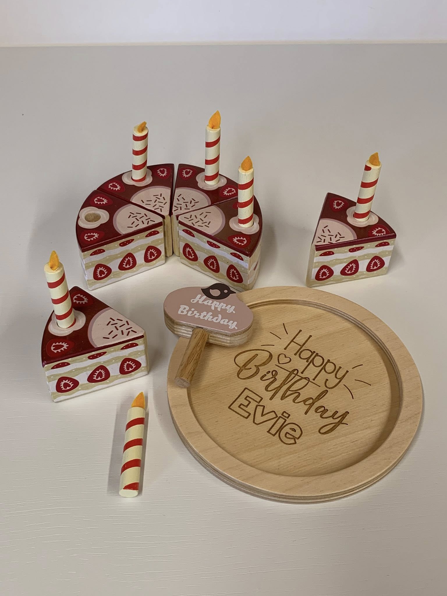 Birthday Cake with wooden candles - Image 3