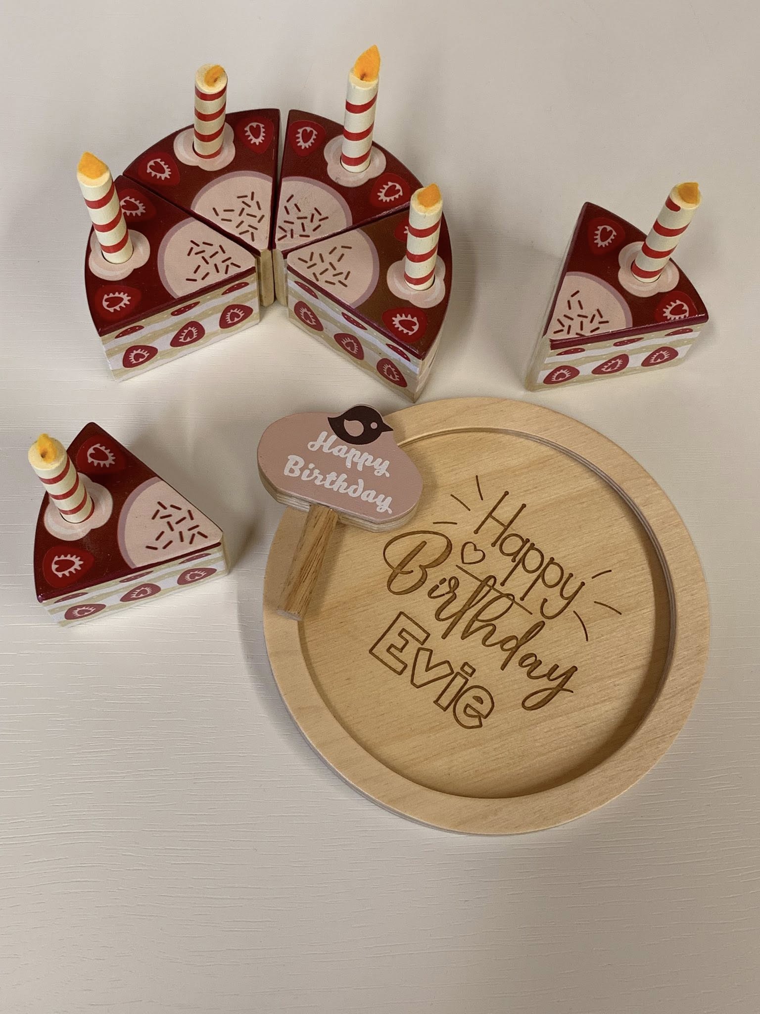 Birthday Cake with wooden candles - Image 6